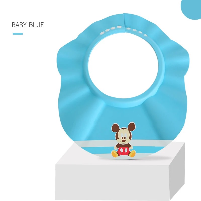 Детская шапочка для душа disney s, шапочка для мытья волос, детский козырек для купания, шапки, регулируемая защита, водонепроницаемые защитные ушные шапки для детей - Цвет: Color4