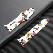 Strap for Apple watch band 42mm 38mm iwatch correa 44mm 40mm 5 4 3 2 pattern sport silicone bracelet Apple watch 5 accessories