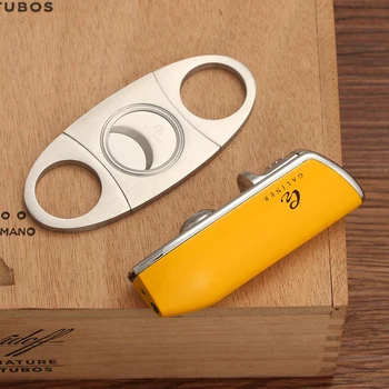 

GALINER Cigar Lighter Cutter Set 3 Jet Torch Lighter Windproof Butane Lighters Metal Classic Cigar Cutter Portable Scissors