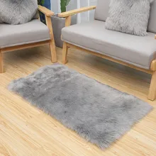 Роскошный прямоугольный ковер, коврик для пола, мягкий плюшевый мех, для дома, гостиной, спальни, 40X60 см, коврики для детской комнаты, белый/серый, F1122