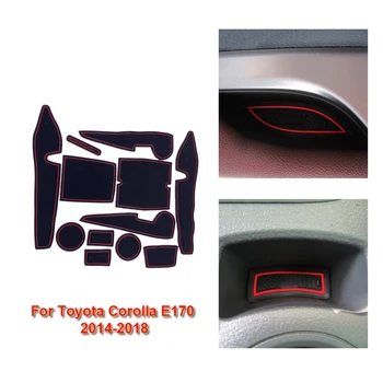 

Fit For Toyota Corolla E170 2007-2018 Car Interior Door Gate Slot Pad Mats Cup Groove Holder Mat Anti-slip Mat
