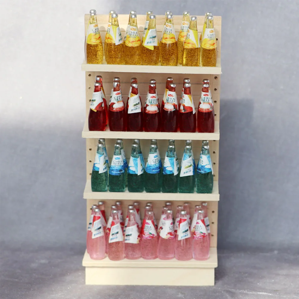

DIY 1/12 Dollhouse Storage Rack, Miniature Stand Display Shelf Kitchen House Accessories, Mini Storage Shelves Model