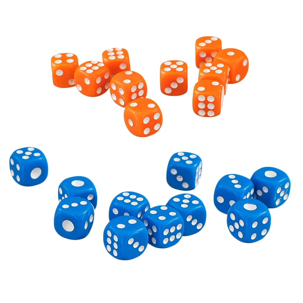 100 штук 12 мм непрозрачные 6 сторонние D6 Spot Dice игры для D&D RPG MTG игры DIY