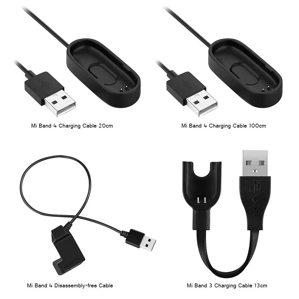 USB Charging Cable Disassembly-free Clip Charger for Xiaomi Mi Band 3/4