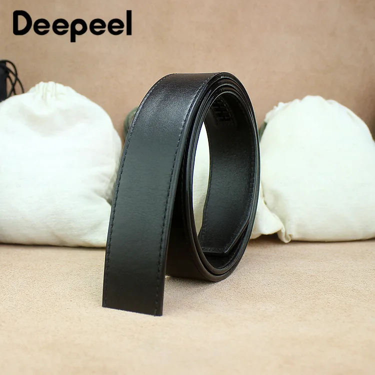 Deepeel 1 шт. 3,5 см* 105-130 см мужской ремень с автоматической пряжкой без головы из крокодиловой кожи Гладкий кожаный деловой декоративный ремень YB604
