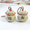Japanese Style Ceramic Lucky Fortune Cat Bell Wind Chimes Pendant Ornament  Windbell Art Crafts Decor Ornaments Gifts 1
