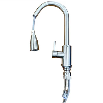 

Single Handle Kitchen Sink Faucet Pull Out Sprayer Stainless Steel Water-tap Faucet Kitchen Accessories Griferia Sprayer Head