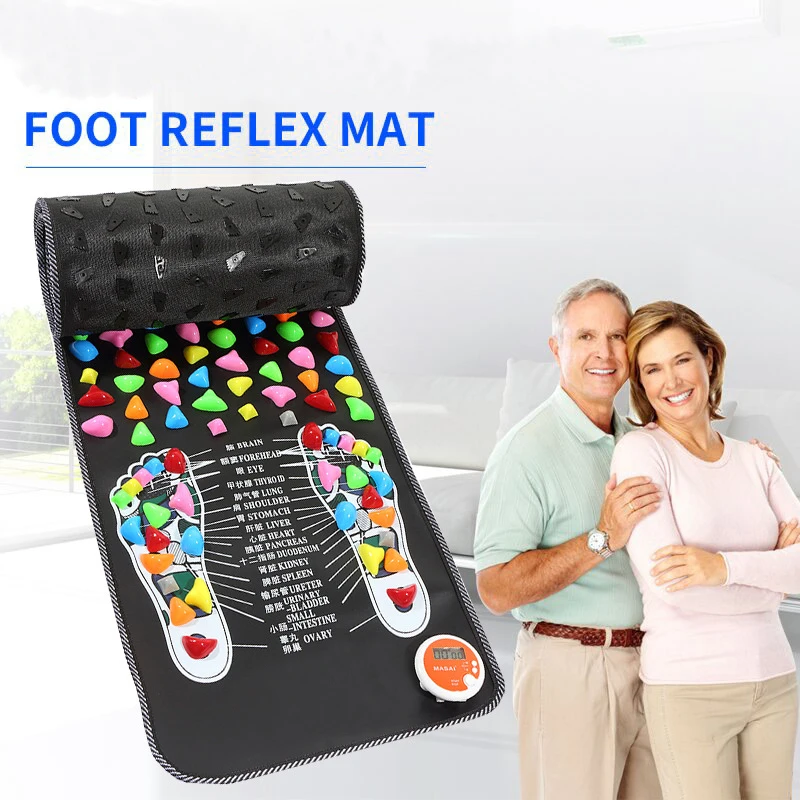 

Reflexology Stone Foot Acupressure Massage Mat Pain Relief Feet Walk Massager Walk Stone Foot Massage Mat Pad Foot Spa Massager