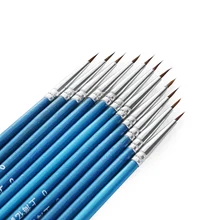 10PCS New Line Drawing Pen Nylon Fiber Hair Paint Pastry Brush Fondant Cake Decorating Baking Tools Home Decoration Accessories