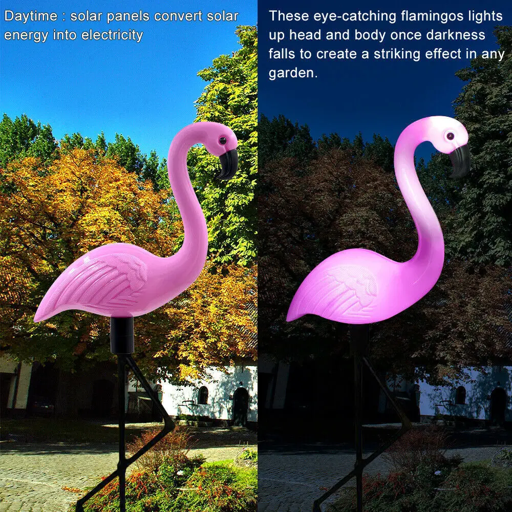 

Solar Lawn Villa Courtyard Lamp Flamingo Led Outdoor Landscape Lighting