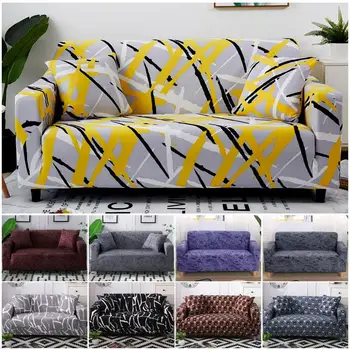 

45 Seater Dot Pattern Sofa Cover Couch Cover Modern Elastic Slipcover Chair Furniture Protector Sofa Covers for Living Room