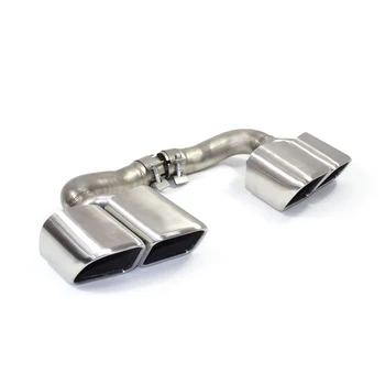 

FIT FOR Cayenne in 2020- stainless steel exhaust tip silver black muffler tip four out square month