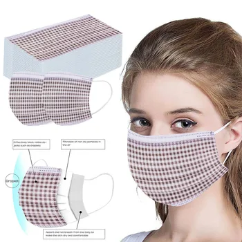 

10/50PCS Disposable Adult Face Mask macarillas Breathable Print Face Mask mascarilla tela mujer Three-Layer Face-mask maseczka