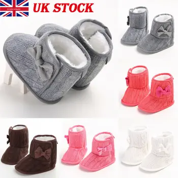 

Super Warm Prewalker Boots Toddler Girl Boy Crochet Knit Fleece Booties Wool Winter Snow Crib Shoes 0-18M