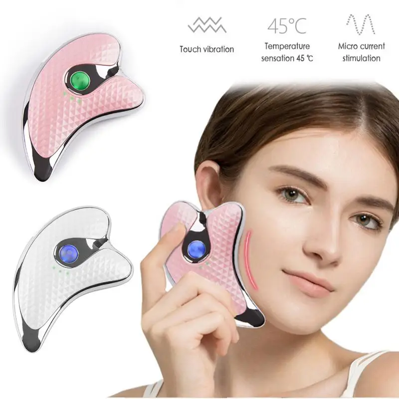 Electric Face Scraping Massage Wrinkle Removal Neck Body Guasha Slimming Lifting Massager Vibration Heating Beauty | Красота и
