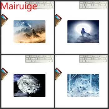 

Mairuige Mouse Pad Cold Wolf Pattern Printing Small Mouse Pad Non-slip Waterproof Rubber Table Mat