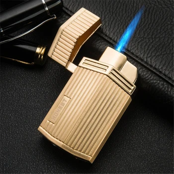 

HONEST Straight Jet Flame Windproof Lighter Butane Gas Lighter Ultra-thin Creative Lighter Cigarettes Accessori Mens Gift