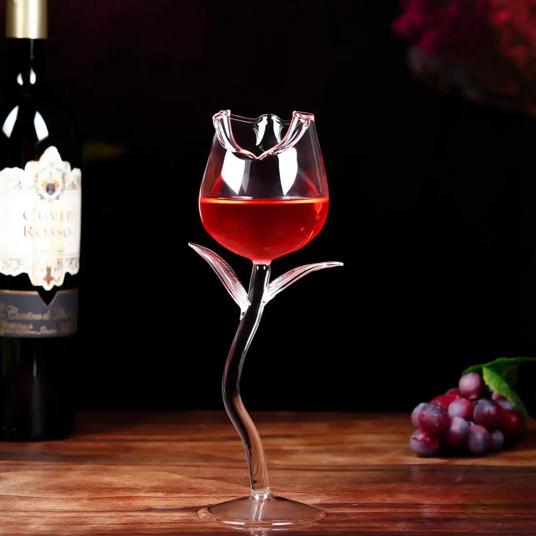 homeacc creative rose wine glass, 2 glasses