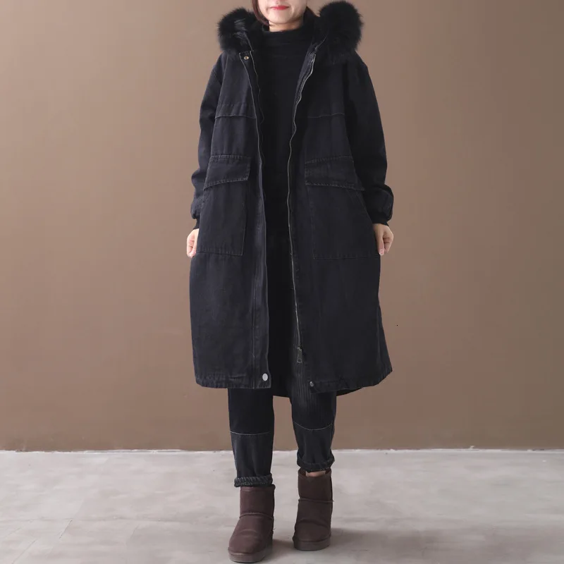 Max LuLu, модная Корейская женская зимняя одежда, женские меховые утепленные стеганые куртки с капюшоном, джинсовые пальто, винтажные Длинные парки