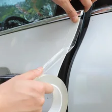 Универсальная устойчивая к царапинам Защитная пленка на задний бампер для автомобильной двери, защитная пленка против царапин, прозрачные наклейки mouldings