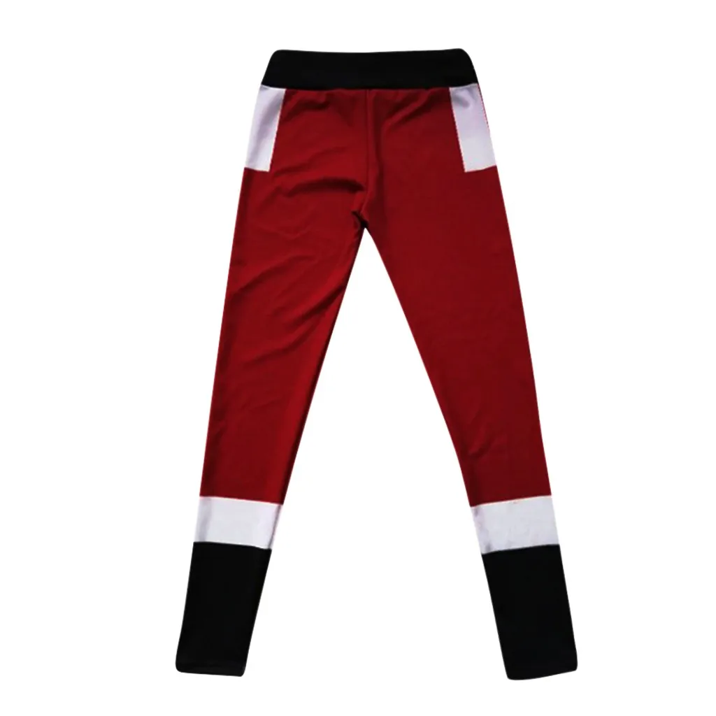 Рождественские женские цветные облегающие эластичные удобные дышащие брюки для йоги, леггинсы для бега йоги спорта# P5