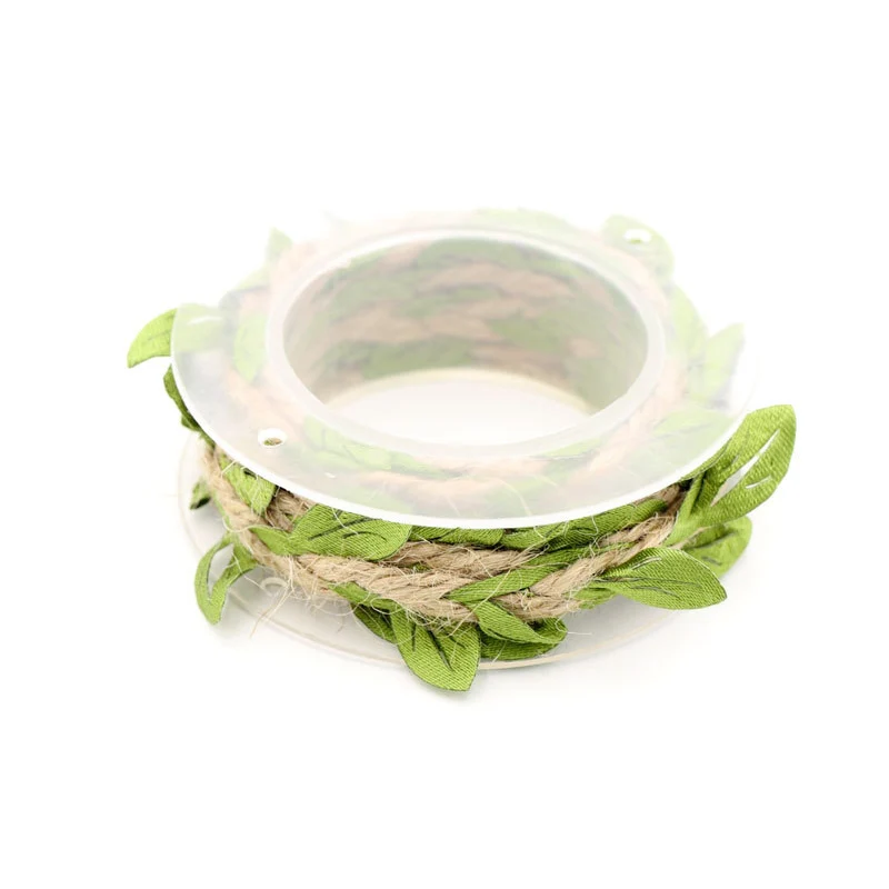 Декоративные шнуры с зелеными листьями 2 м/рулон|Украшения своими руками для