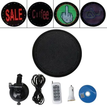 

Round Car LED Lamp Phone Wifi Remote Control DIY Colorful Display Board Light