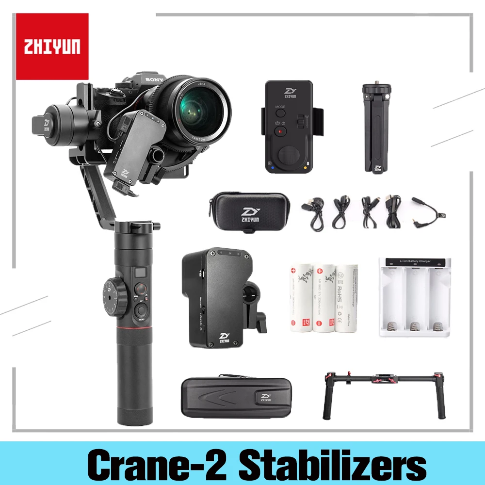 3 осевой Ручной Стабилизатор Zhiyun Crane 2 для Canan Nikon Sony Focus|stabilizer handheld|stabilizer 3-axisstabilizer