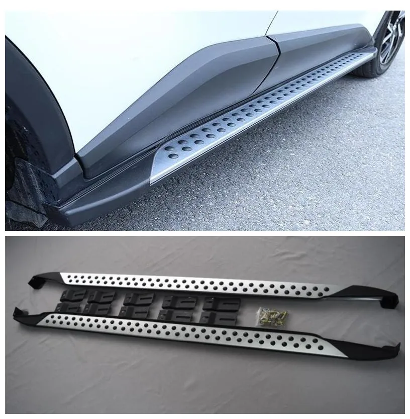 

High quality Aluminum alloy Running Boards Side Step Bar Pedals Fits For Toyota CHR C-HR 2018 2019