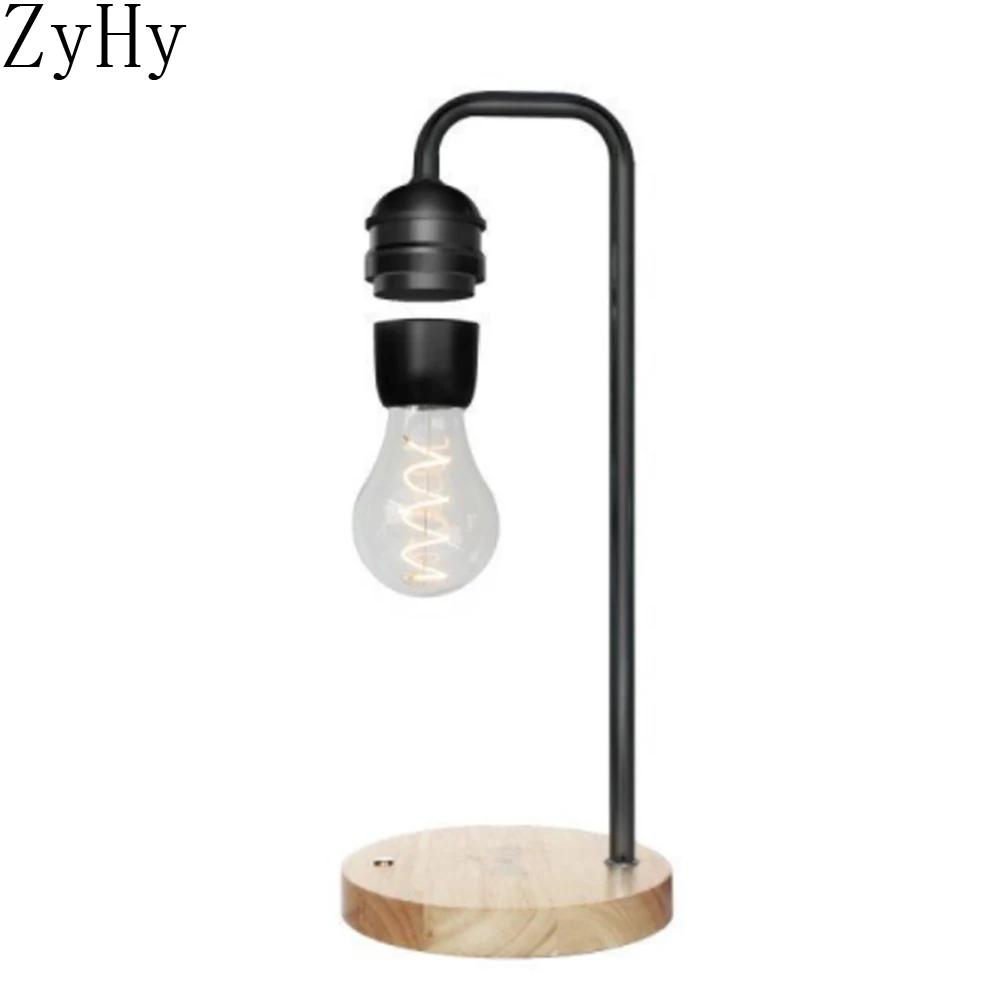 Novelty LED Magnetic Levitation Bulb Floating Desk Lamp Magic Black Tech Wireless Charger For Home Christmas Gift Night Light