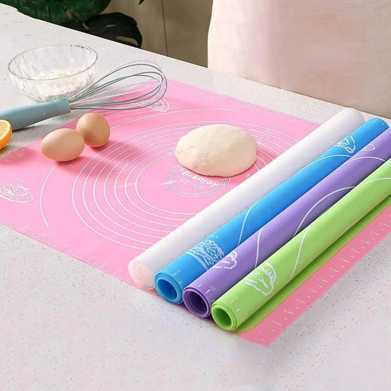 50x40CM Non-Stick Silicone Baking Mat Pad Sheet Glass Fiber Rolling Dough Cookie Macaron Pastry Tools | Дом и сад