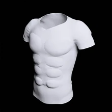 Мужская рубашка PRAYGER мужское поддельное нижнее белье поддельные мышцы живота 8 комплект нижнего белья Грудь Мягкий Грудь Мышцы топы Невидимый Корректор тела