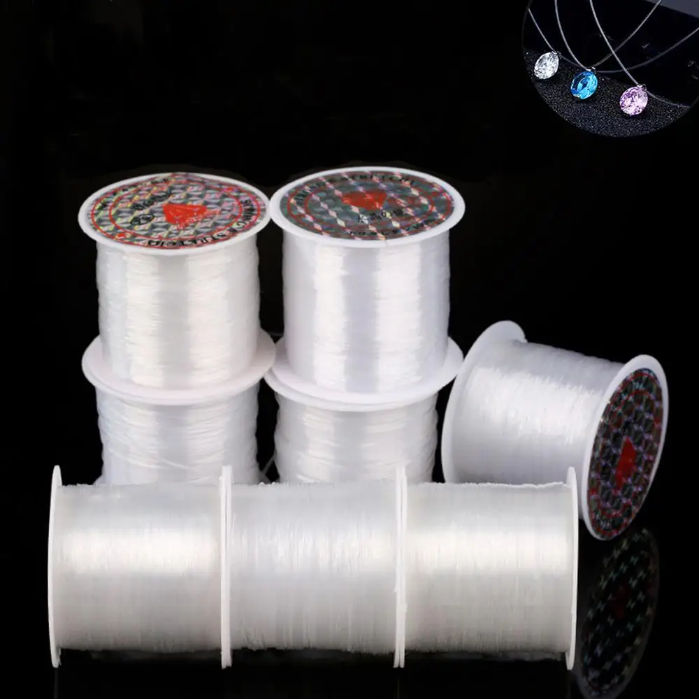 

0.2-0.6mm Transparent Non-Stretch Necklace Fish Line Wire Rings Twine Line Nylon String For DIY Jewelry Making Handmake Necklace