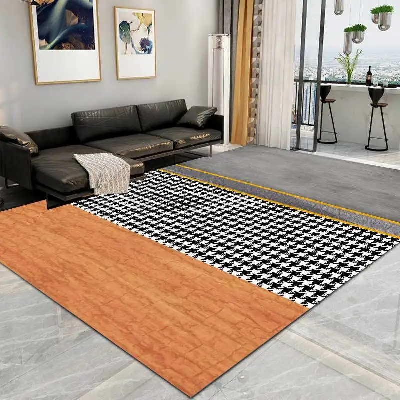 Carpet for Living Room Anti-slip geometric splicing Area Rugs Home Floor Mat Bedroom Bedside Bay Window Sofa custom Carpets | Дом и сад