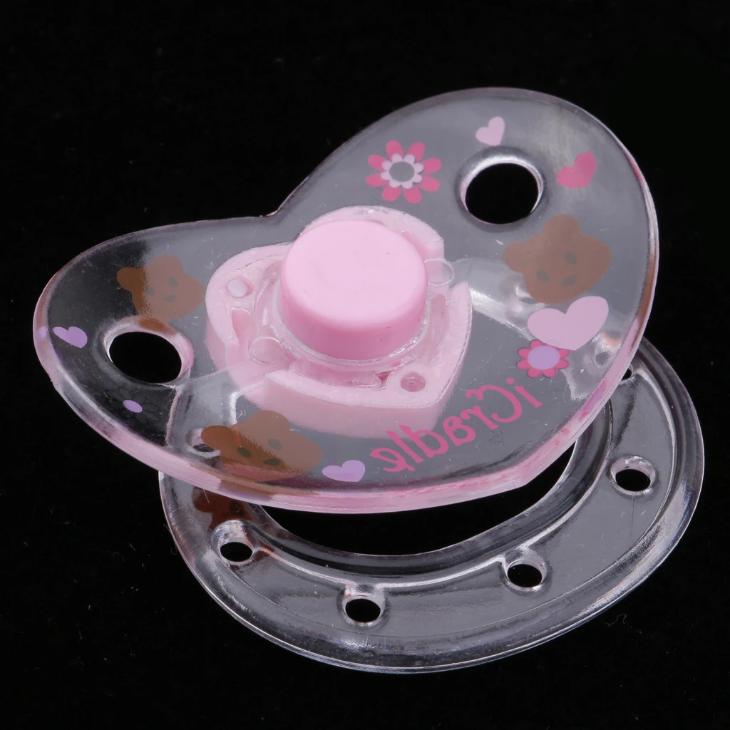 3 Pieces Dummy Pacifier (with Magnet) for Reborn Baby Toddler Dolls, ABS Plastic