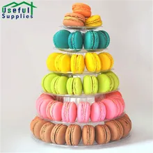 

6/10 Layer Macarons Display Stand Cake Display Stand Round Plastic Cake Tower Stand Wedding Pastry Placement Baking Accessories