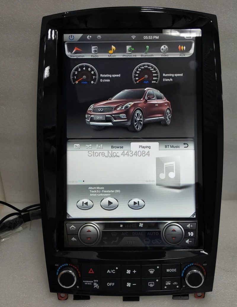Ouchuangbo PX6 12,1 дюймов tesla стиль вертикальный экран автомобиля аудио плеер с GPS для Infiniti QX50 Поддержка Зеркало Ссылка android 8,1 OS