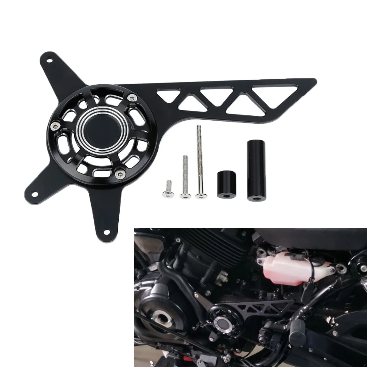 Motorcycle Front Pulley Sprocket Cover Chains Case For Harley Street XG500 750 2015 2021