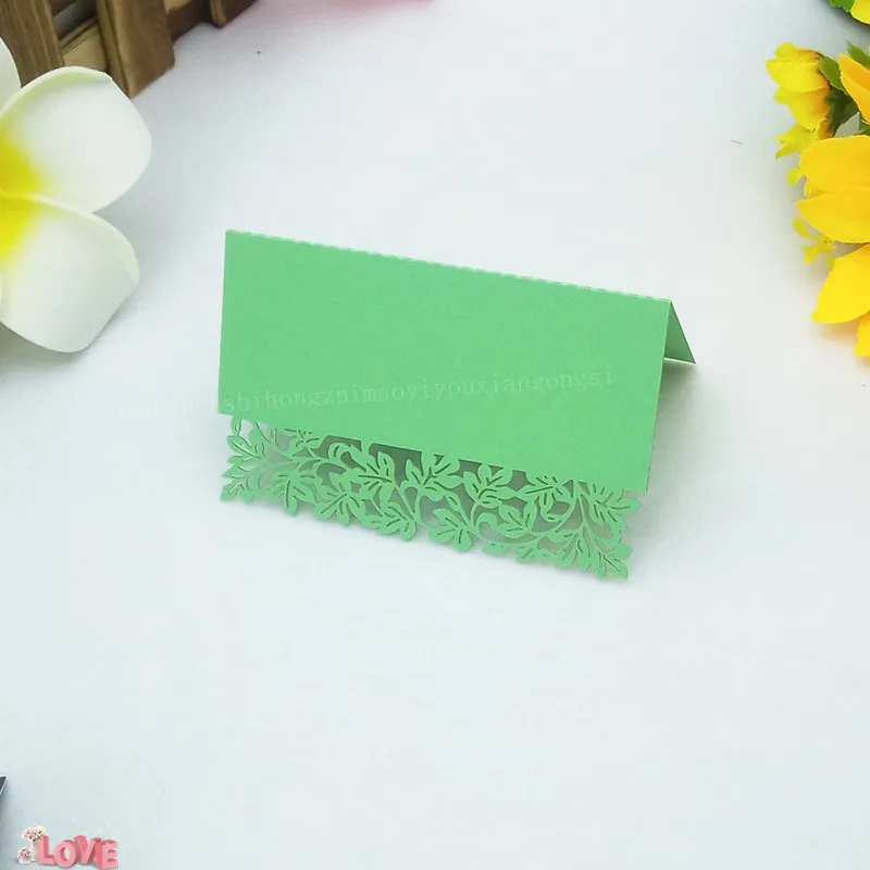 Z30-lightgreen 98 шт. имя гостей Место Таблица приглашений карта украшение для свадьбы лазерная резка вечерние сидения карты настольные карточки имя карты 5 - Цвет: Z30-lightgreen