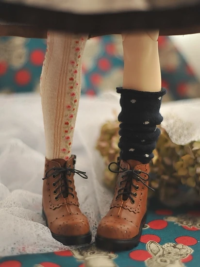 Кукольные туфли BJD подходят для модных кожаных ботинок в стиле ретро размер 1/4 1/6