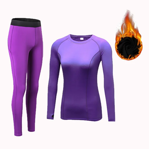 Purple Set Fanceey, комплект из 2 предметов, спортивная одежда для женщин, спортивный костюм, женский бесшовный комплект для йоги, одежда для фитнеса, спортивный костюм, женская спортивная одежда - Цвет: Purple Set