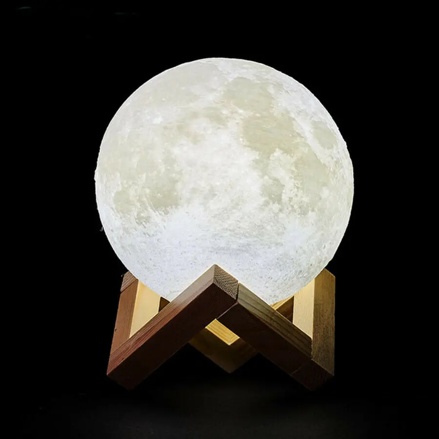 

Moon Lamp 3D Print Led Night Light For Children Baby Rechargeable Touch Mystical Star 20Cm Home Decor Creative Birthday Gift