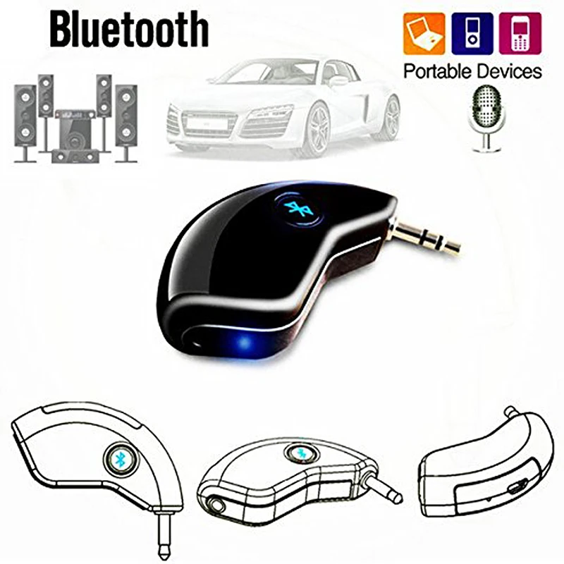 Автомобильный портативный приемник Bluetooth для музыки и телефонных звонков