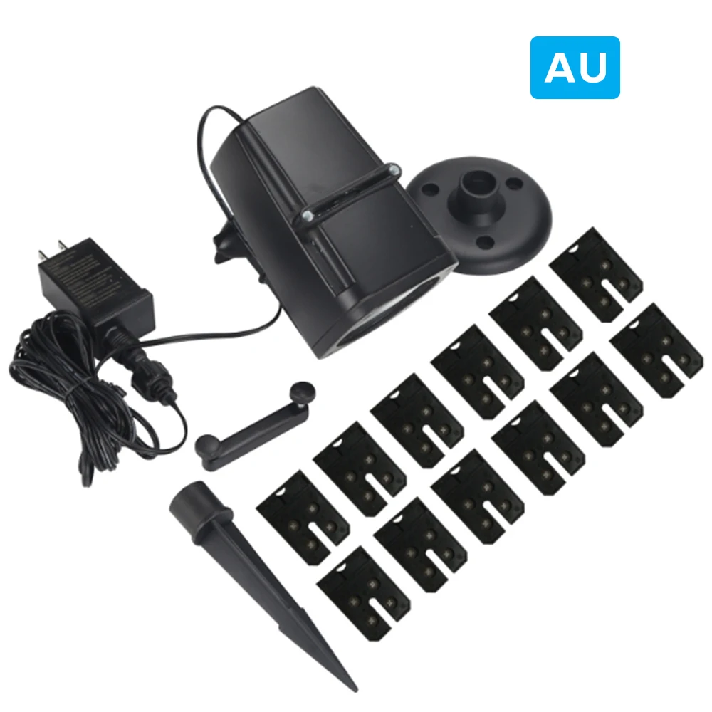 AU Plug 18 в 1 рождественский снежинка светодиодный светильник для проектора диско лампа пленка Водонепроницаемая наружная EU/US/UK/AU Plug - Испускаемый цвет: AU Plug