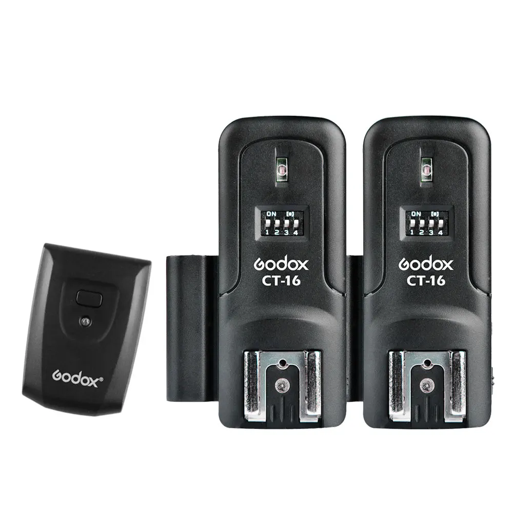 Godox CT-16 Kit 16 Channels Wireless Radio Flash Trigger Transmitter + Receiver Kit Canon Nikon Fujifilm Speedlite Flash flash trigger