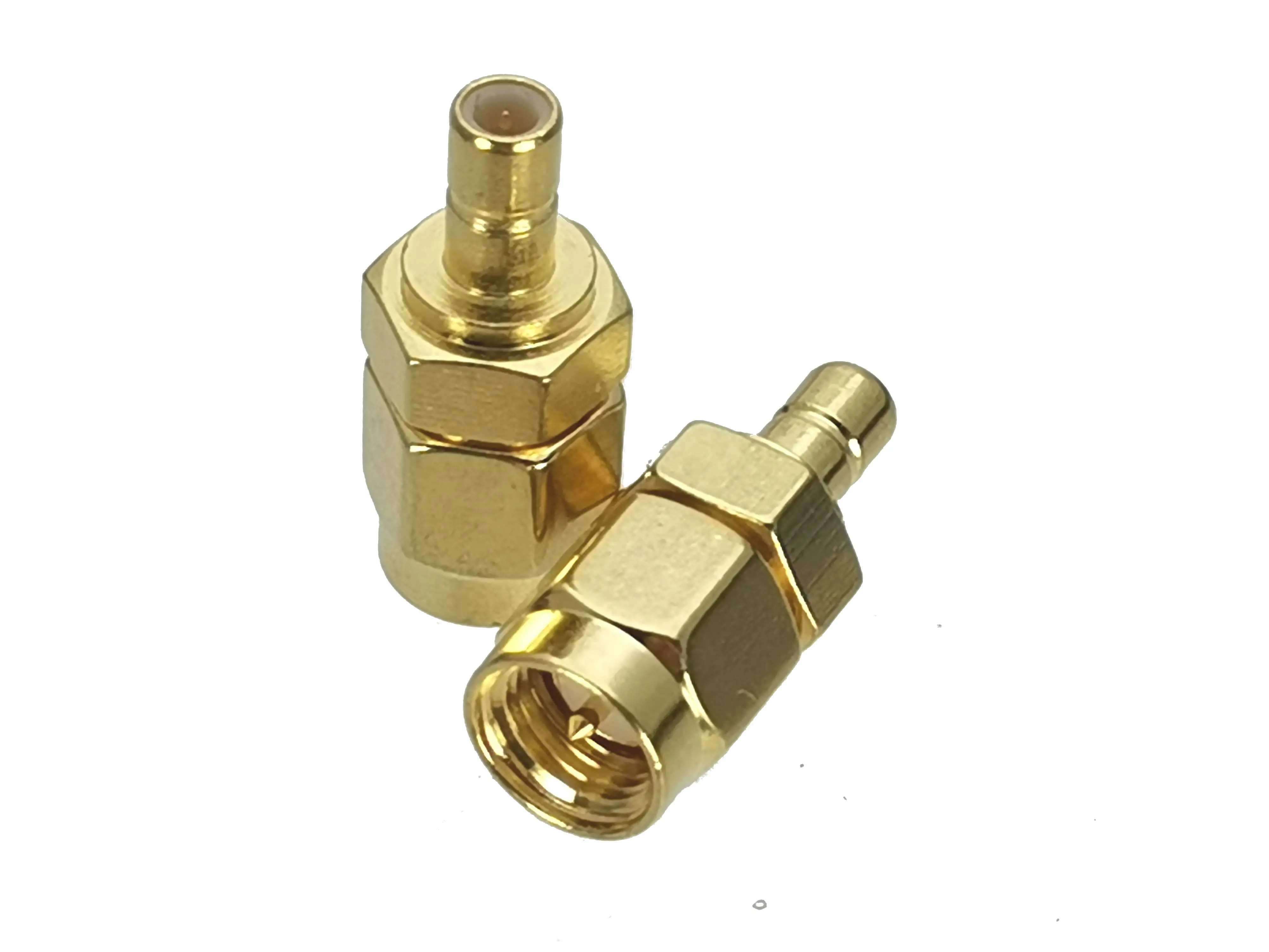 Adaptateur coaxial SMA-SMB droit 50ohm plaqué or - Lot de 1