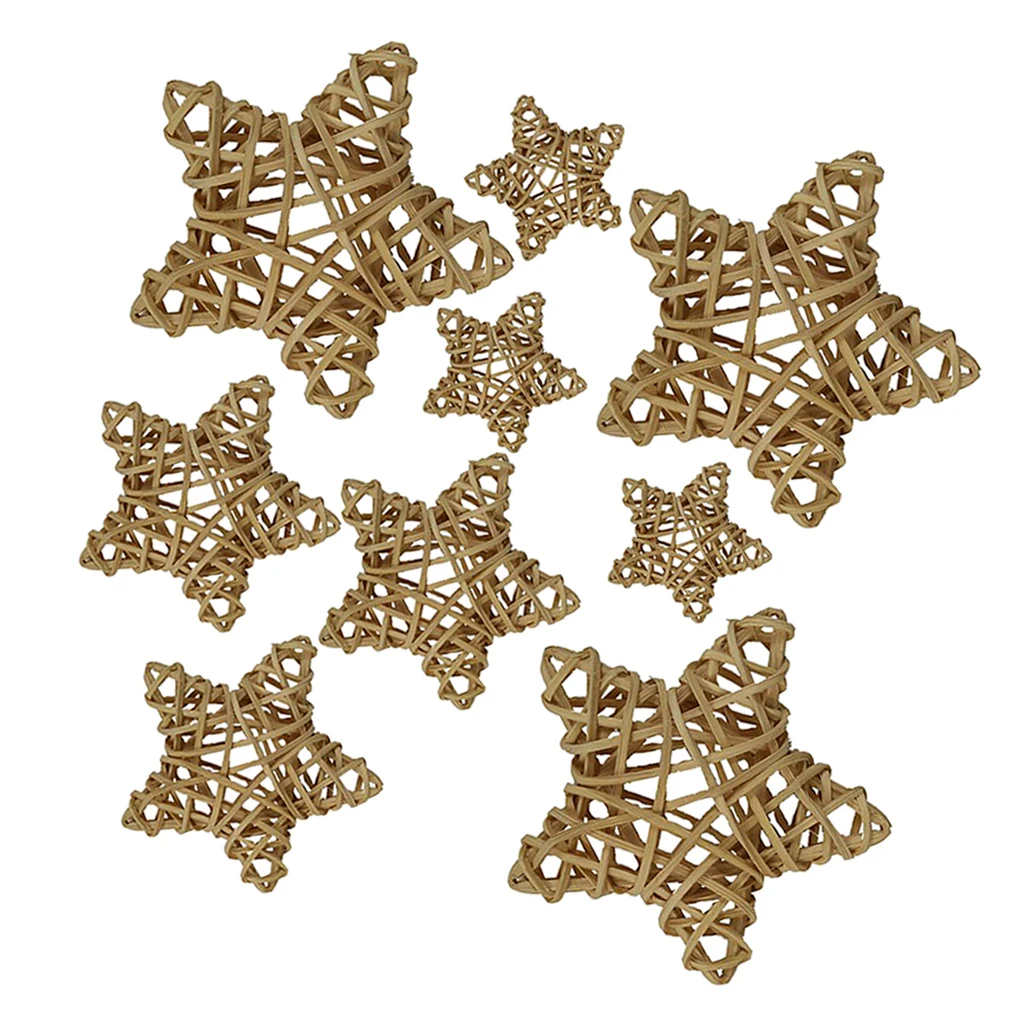 9x звезда Ремесло ротанга Плетеный шарик вечерние орнамент домашний декор для патио фото реквизит