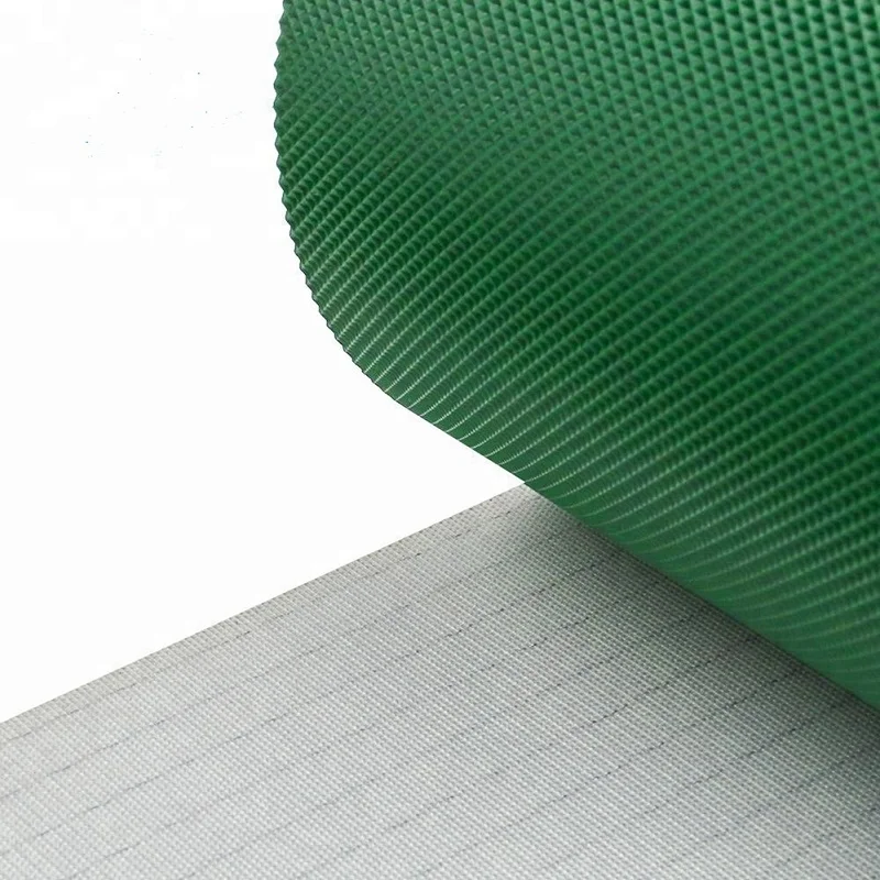 ПВХ лента 1,6 мм зеленая Алмазная Верхняя багажная конвейерная лента