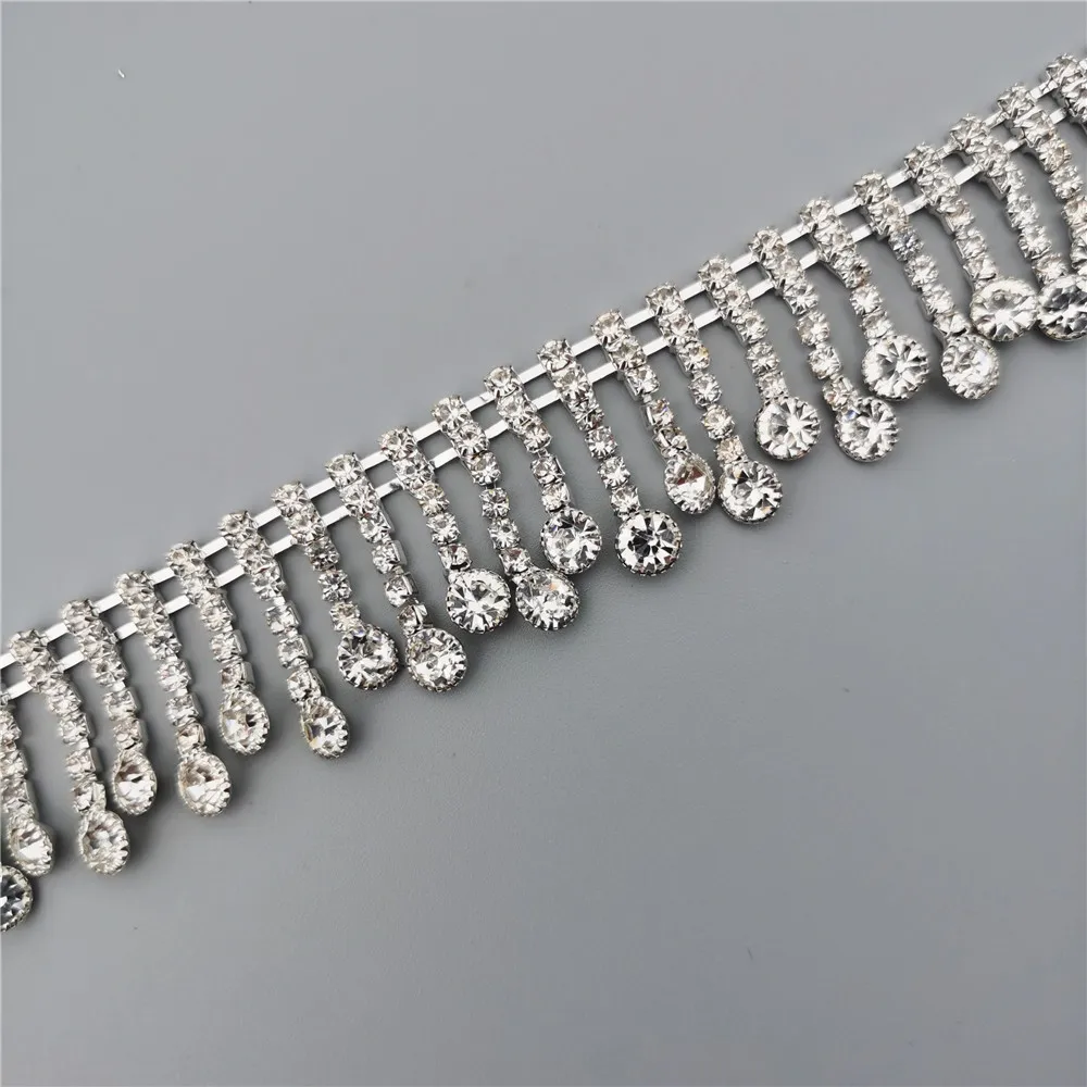 12 Rhinestone Fringe Trim