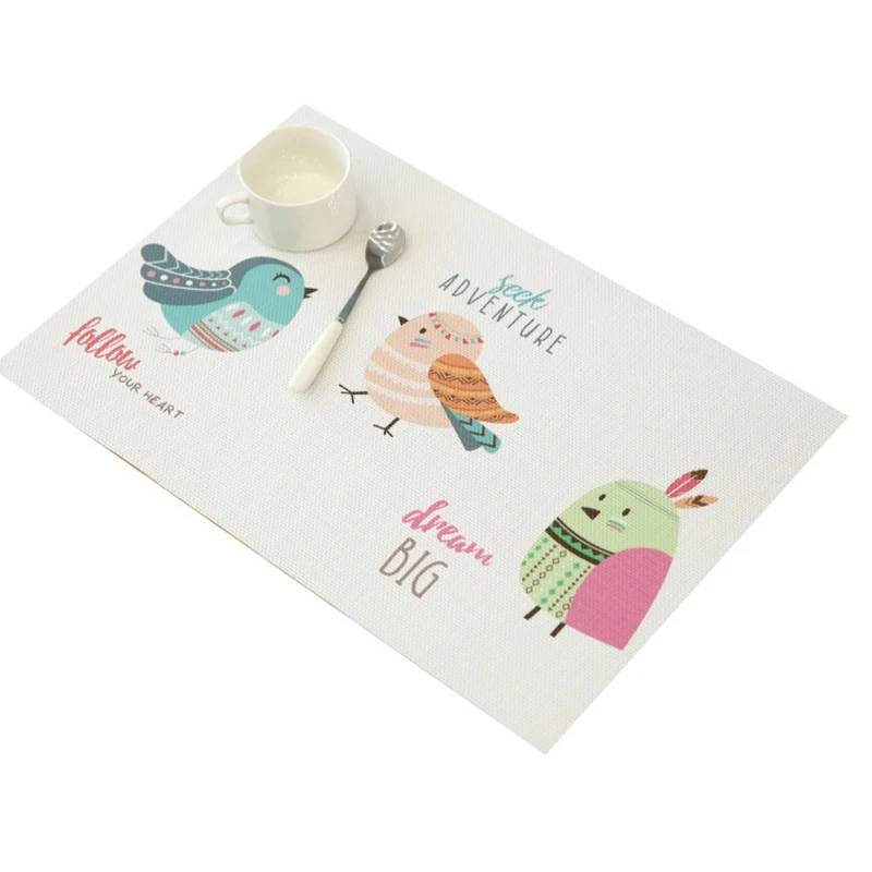 

Placemats Washable PVC Table Cloth Pad Mat Tablemats Stain-Resistant Dining Disc Bowl Pad Coaster Non-slip PVC Pad table mat